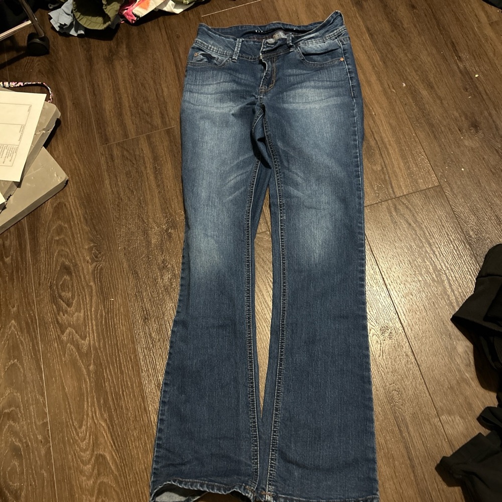 Wallflower Blue Flare Wide Leg Jeans
